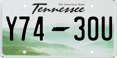 TN license plate Y7430U
