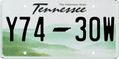TN license plate Y7430W