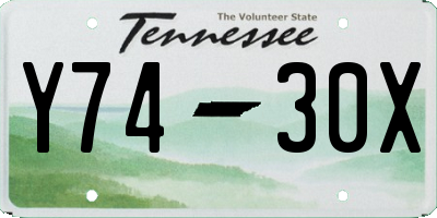 TN license plate Y7430X