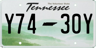 TN license plate Y7430Y