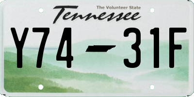 TN license plate Y7431F