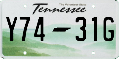 TN license plate Y7431G