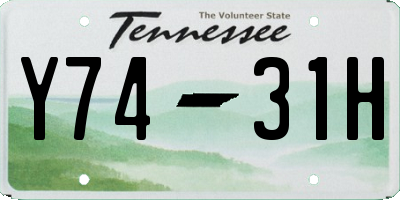 TN license plate Y7431H
