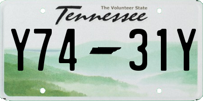 TN license plate Y7431Y