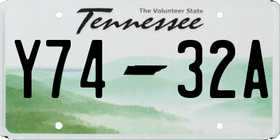 TN license plate Y7432A