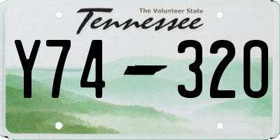 TN license plate Y7432O