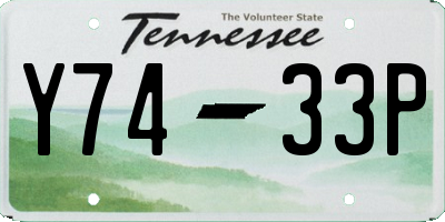 TN license plate Y7433P