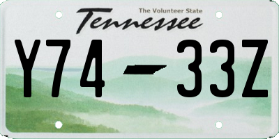 TN license plate Y7433Z