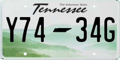 TN license plate Y7434G