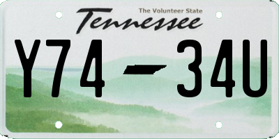 TN license plate Y7434U