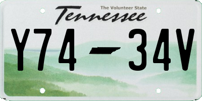 TN license plate Y7434V