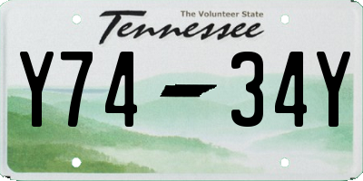 TN license plate Y7434Y