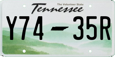 TN license plate Y7435R