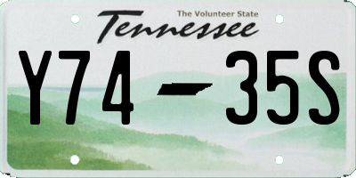 TN license plate Y7435S