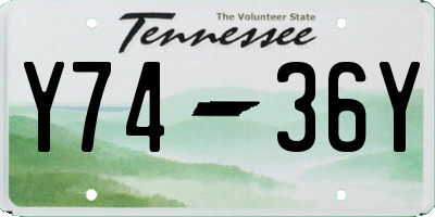TN license plate Y7436Y