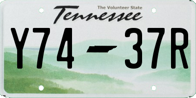 TN license plate Y7437R