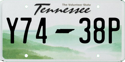 TN license plate Y7438P