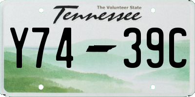 TN license plate Y7439C