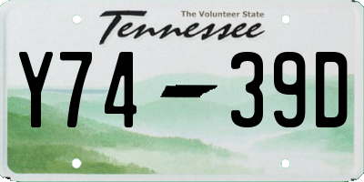 TN license plate Y7439D