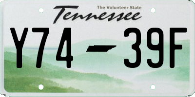 TN license plate Y7439F