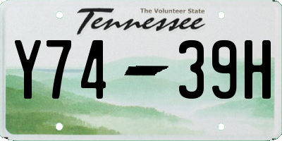 TN license plate Y7439H
