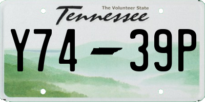 TN license plate Y7439P