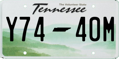 TN license plate Y7440M