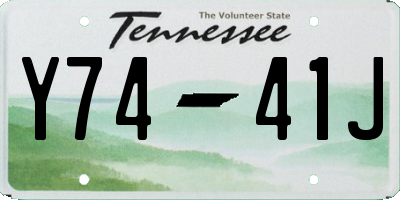 TN license plate Y7441J