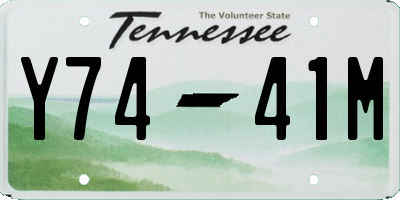 TN license plate Y7441M