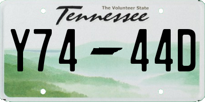 TN license plate Y7444D