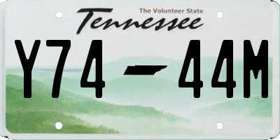 TN license plate Y7444M