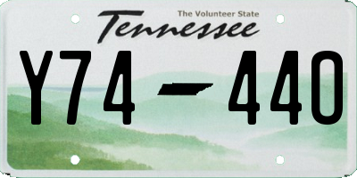 TN license plate Y7444O