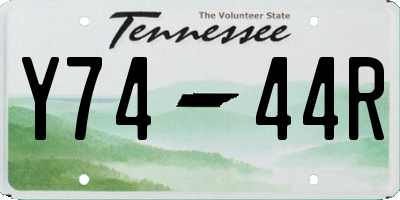TN license plate Y7444R