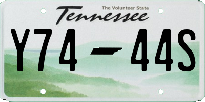 TN license plate Y7444S