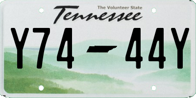 TN license plate Y7444Y