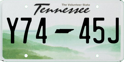 TN license plate Y7445J