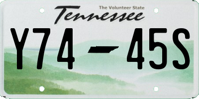 TN license plate Y7445S