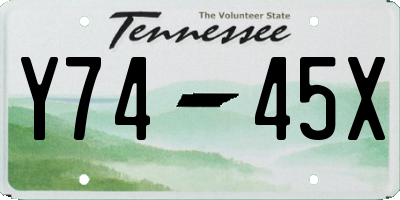 TN license plate Y7445X