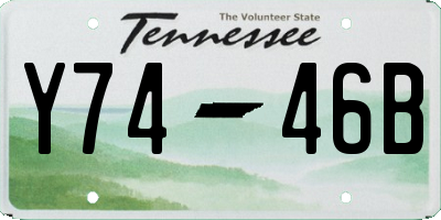 TN license plate Y7446B
