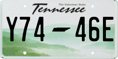 TN license plate Y7446E