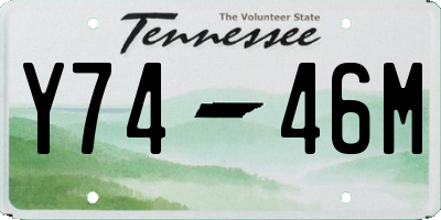 TN license plate Y7446M