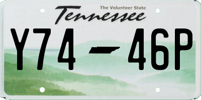 TN license plate Y7446P