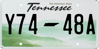 TN license plate Y7448A