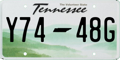 TN license plate Y7448G