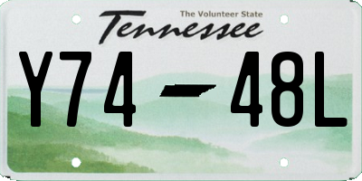 TN license plate Y7448L