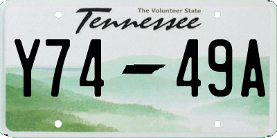 TN license plate Y7449A