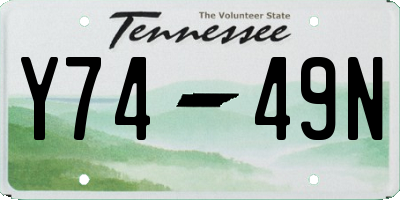 TN license plate Y7449N