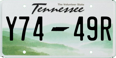 TN license plate Y7449R