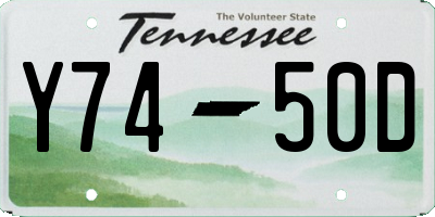 TN license plate Y7450D