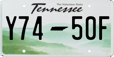 TN license plate Y7450F